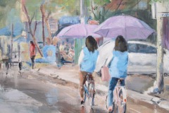 oil-schoolgirls-in-rain-bria.a.collins